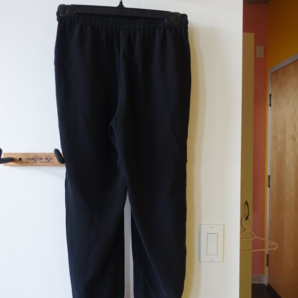J.Crew 03341 black mid rise elastic waist drawstring drapey pants pockets 00 XXS - Picture 8 of 13